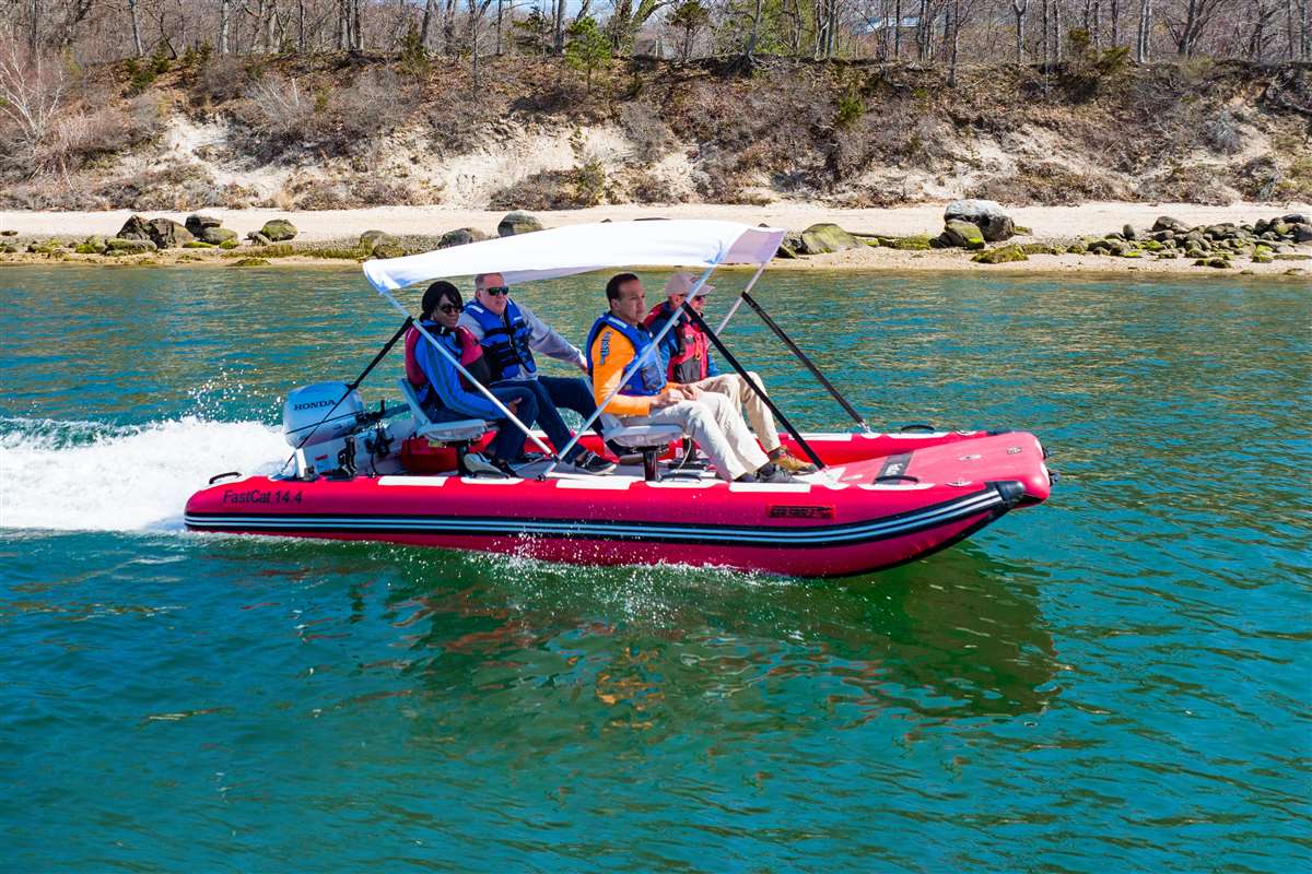 Sea Eagle FastCat14 4 person Inflatable Boat. Package Prices starting at  $3,499 plus FREE Shipping