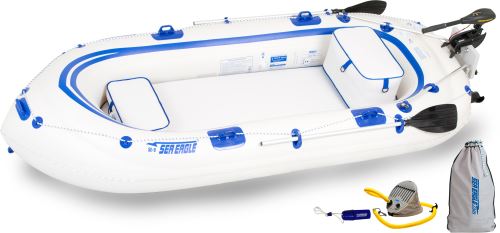 Buy Sea Eagle FSK16 FishSkiff™16 Inflatable Frameless Fishing Boat 2 Person  Swivel Seat Canopy Package Online at Low Prices in India 