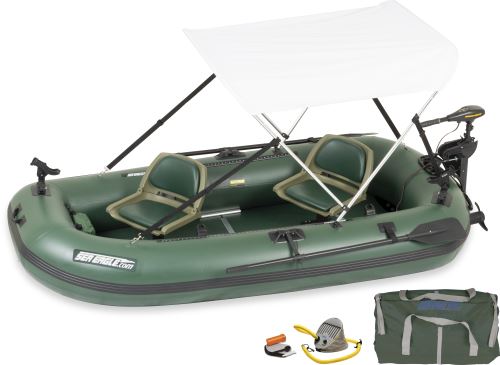 Inflatable 3 Person Self Baling Fishing Mariner Dingy Raft Boat W