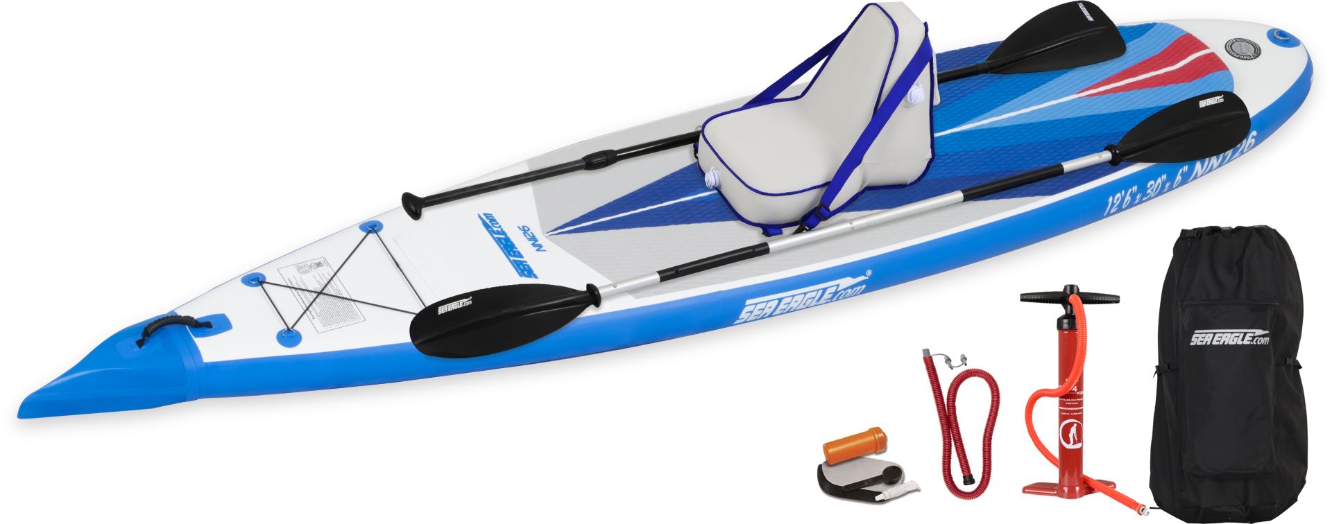 Sea Eagle NN126 1 person Inflatable Paddleboard. Package Prices starting at  $649 plus FREE Shipping