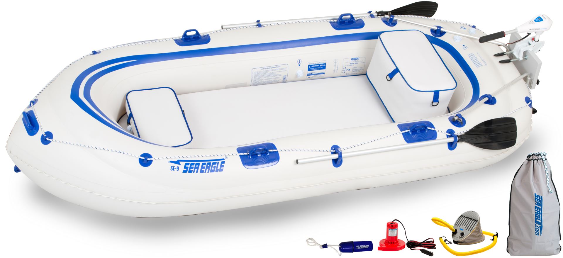Inflatable Rafts, Inflatable Fishing Raft, Dinghy Boat with Motor Kayak  Dinghies White