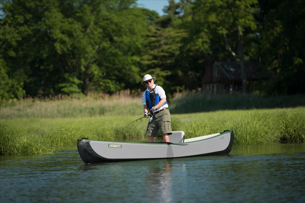 sea eagle tc16 inflatable canoe - start up and electric